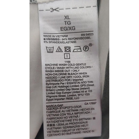 GAP‎ Womens XL Sleeveless Dress Striped Gray White Casual Maxi Tank - Picture 9 of 13